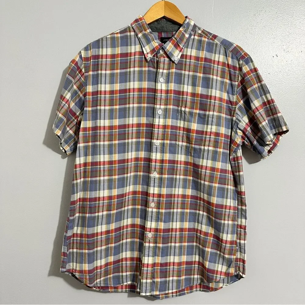 JCrew men’s plaid button up shirt size L